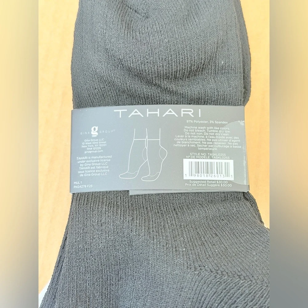 Tahari Cushioned Sole Anklet Socks 5 Pairs Women’s Size 5-10 White/Black